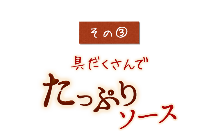 具だくさんでたっぷりソース